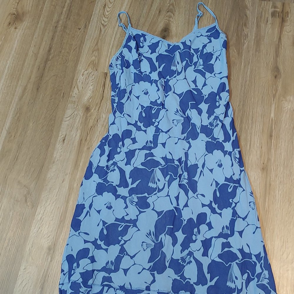 2 for 20 EUC AMERICAN EAGLE BLUE FLORAL DRESS US SIZE 0 - Picture 11 of 16